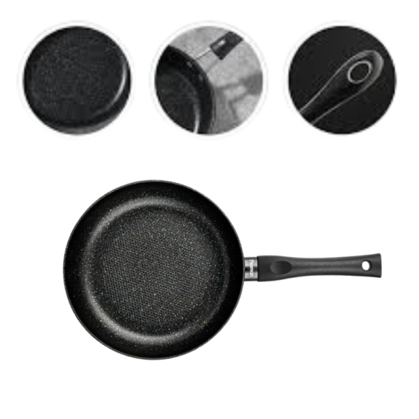 "Pan Design" "Deep Frying" "Durable Pan" "Ergonomic Handle"