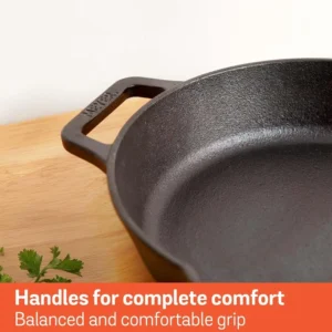 MEYER MY48413 CAST IRON 26CM FRYPAN WITH 2 SIDE HANDLE - Image 2