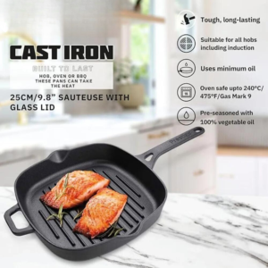 PRESTIGE PR48886 CAST IRON GRILL PAN, 25 cm DIAMETER - Image 4