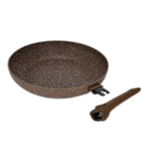 Smoky Stone Series Non Stick Frying Pan with Detachable Handle and Induction Bottom, 24 cm - Image 2