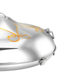 Pradeep Ellipse Stainless Steel Hot Pot Shireen Without Base Gold, 101 cm - Image 4