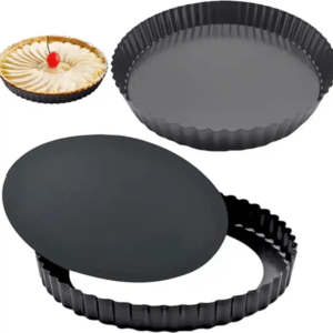 Louis Tellier Non-Stick Medium Deep Round Fluted Tart Mould Fixed Bottom Ø 22CM , H 1.2CM - Image 4