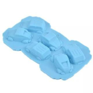 6 Cups Silicon made Car Shaped Cake Mold, 22 x 20 x 2.5 cm - Image 2