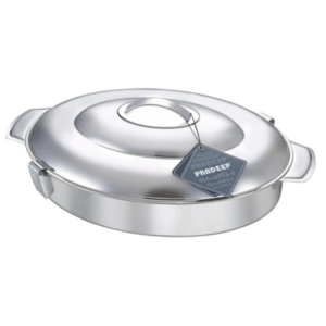Pradeep Ellipse Stainless Steel Hot Pot Plain, 4000 ml - Image 2