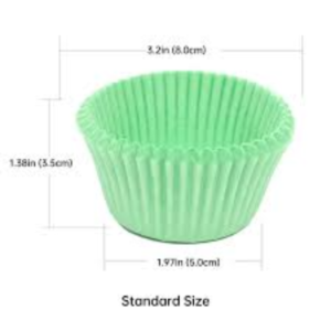6-Piece Non-stick and Reusable Silicon Cupcake Molder in Mint Color - Image 3