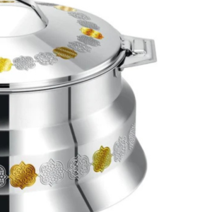 Pradeep Arah Stainless Steel Hot Pot Gold, 7500 ml - Image 2