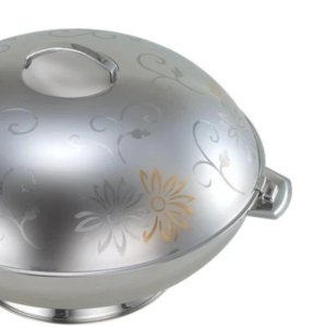 Shayna Stainless Steel Hot Pot Gold Flower, 5000 ml - Image 4