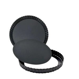 Louis Tellier Non-Stick Medium Deep Round Fluted Tart Mould Fixed Bottom Ø 22CM , H 1.2CM - Image 3