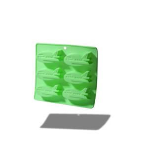 6 Cups Silicon made Plane shaped Cake Mold, 22 x 20 x 2.5 cm - Image 3