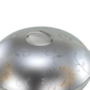 Shayna Stainless Steel Hot Pot Gold Flower, 5000 ml - Image 2