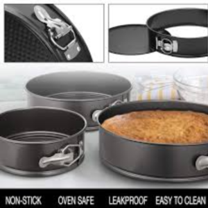 Springform Series Carbon Steel Non Stick Round Shape Cake Pan with Removable Bottom in Black Color, 24 x 6.8 cm - Image 4