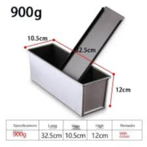 Sanneng SN2004 Aluminium Alloy Bread Pan With Cover, L 37 x W 12 cm - Image 2