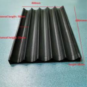 Sanneng SN1598 Aluminium Alloy 5 Rows Baguette Tray non Stick, L 60 x W 40 cm - Image 4