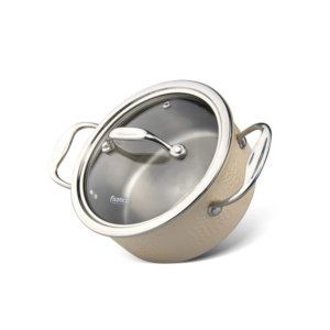 Brigette Series Stainless Steel Sauce Pan with Glass Lid in Beige Color, 1.4ltr. Capacity and 16 ? 7.5 cm - Image 2