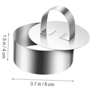 Stainless Steel Dessert Ring with Pusher, 10 x 4.5 cm - Image 7