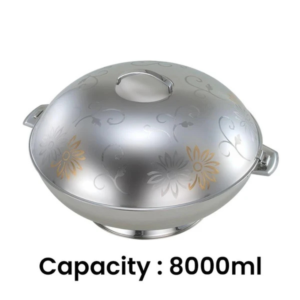 Shayna Stainless Steel Hot Pot Gold Flower, 8000 ml - Image 3