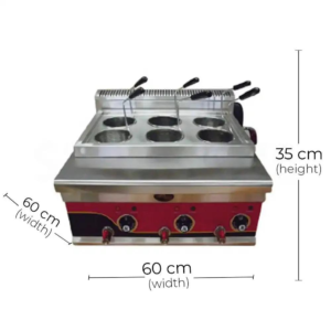 THS EPC-6A Counter Top Pasta Cooker 4.8 kW, 60 x 60 x 35 cm - Image 3