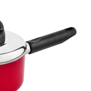 Prestige Aluminium 0.9L Classique Non Stick Sauce Pan, Red - Image 3