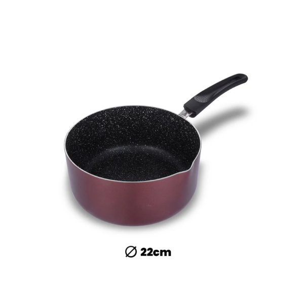 "Sauce Pan" "Aluminium" "Marble Coated" "Non Stick Pan"